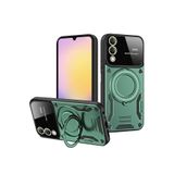 anka cep cep telefonu aksesuarları Samsung ile Uyumlu Galaxy S25 Edge Yeşil Joy Lens Standlı Silikon Kılıf, Joy Lens-Samsung S25 Edge Kılıf