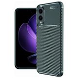 anka cep cep telefonu aksesuarları Samsung ile Uyumlu Galaxy S25 Edge Yeşil Karbon Görünümlü Silikon Kılıf, Karbon-Samsung S25 Edge Kılıf