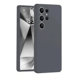 anka cep cep telefonu aksesuarları Samsung ile Uyumlu Galaxy S25 Ultra İçi Kadife Nano Silikon Kılıf - Gri, Nano-Samsung S25 Ultra Kılıf