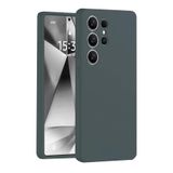 anka cep cep telefonu aksesuarları Samsung ile Uyumlu Galaxy S25 Ultra İçi Kadife Nano Silikon Kılıf - Yeşil, Nano-Samsung S25 Ultra Kılıf