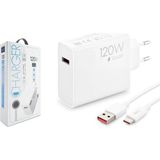 Anka Cep Cep Telefonu Aksesuarları Tecno Phantom V Fold2 Uyumlu 120W Type-C Kablolu Turbo Ev Tipi Şarj Aleti SG38 - Siyah