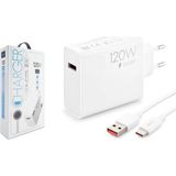 Anka Cep Cep Telefonu Aksesuarları Tecno Pova 5 Pro Uyumlu 120W Type-C Kablolu Turbo Ev Tipi Şarj Aleti SG38 - Siyah