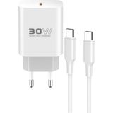 Anka Cep Cep Telefonu Aksesuarları Vestel Venus E5 Uyumlu 30W Type-C Çıkışlı Type-C To Type-C Kablolu Pd Şarj Cihazı - Beyaz