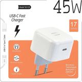 Anka Cep Cep Telefonu Aksesuarları Vestel Venus E5 Uyumlu 45W Pd Usb-C To Type-C Hızlı Şarj Aleti + Kablo SG120 - Beyaz