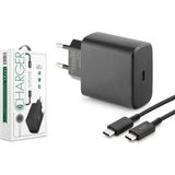 Anka Cep Cep Telefonu Aksesuarları Vestel Venus Z40 Uyumlu 45W Hızlı Şarj Cihazı Seti Kafa + Kablo SG36 - Siyah