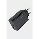 Anka Cep Cep Telefonu Aksesuarları Vestel Venus Z40 Uyumlu 65W USB + Pd + Pd Girişli Fast Şarj Başlığı SG87 - Siyah