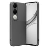 anka cep cep telefonu aksesuarları Vivo V50 Lite 4G ile Uyumlu Karbon Görünümlü Silikon Kılıf - Gri, Karbon-Vivo V50 Lite 4G Kılıf