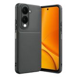 anka cep cep telefonu aksesuarları Vivo Y29S ile Uyumlu Auto Focus Karbon Görünümlü Silikon Kılıf - Gri, Karbon-Vivo Y29S Kılıf