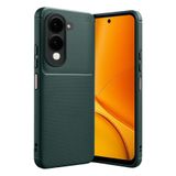 anka cep cep telefonu aksesuarları Vivo Y29S ile Uyumlu Karbon Görünümlü Silikon Kılıf - Yeşil, Karbon-Vivo Y29S Kılıf