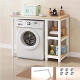 Anka Design Lindsay Çamaşır Makinesi Bölmeli Banyo Rafı - Atlantik Çam - Beyaz