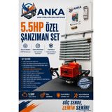 Anka Hıltı Karot 5.5 Hp Kısa Redüktörlü Benzinli El Karot Sondaj Makinesi 10 Metre Set