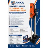 anka hilti karot ELEKTRİKLİ SEHPALI AÇILI KAROT VE EL SONDAJ MAKİNESİ SETİ