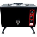 Anka Pro Elektrikli Full Otomatik Çay Kazanı 2 Demlikli 20 Litre Siyah