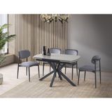 Anka Sis Gri Polo Lak Panel Mutfak Masa Sandalye Takımı 80X120 - 80*120