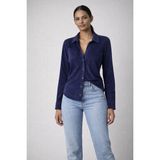 Anka Stil Bayan Gömlek - XL - Lacivert-05681