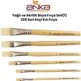 AnkaArt Yağlı ve Akrilik Boya Fırça Seti 1 258 Seri Keçi Kılı Fırça