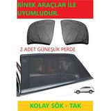 Ankaflex 2 Adet Oto Yan Cam Perdesi Araba Güneşliği Araba Cam Filmi Örtüsü Anne Bebek Emzirme Kılıfı Araç Güneşlik - Siyah