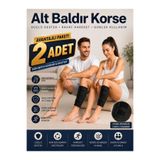 Ankaflex 2 Lİ Neopren Baldır Sıkıştırma Bandı, Kas Gerilmesi, Kaval Kemiği Korsesi ve Şişlik Giderici Ayarlanabilir Destek Sargısı