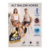 Ankaflex 2'li Paket Ayarlanabilir Bacak Neopren Kompresyon Ayak Alt Baldır Korse ve Sargısı Kadın ve Erkek