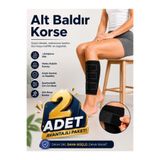 Ankaflex 2'li Paket Ayarlanabilir Kasık Kval Bacak Korsesi Neopren Kompresyon Alt Baldır Korse ve Sargısı Kadın ve Erkekler için