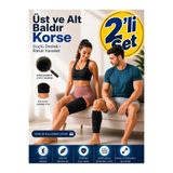 Ankaflex 2'li Set ALT ve ÜST Baldır Korse Ayarlanabilir Bacak Bandajı Neopren Kompresyon Baldır Korse ve Sargısı Kadın ve Erkekler için