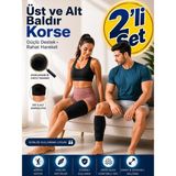 Ankaflex 2'li Set Üst ve Alt Baldır Korse Unisex Bacak Baldır Destek Bandajı Ayarlanabilir Kaval Kemiği Korsesi Sıkıştırma Baldır Sargısı