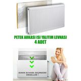 Ankaflex 4 Adet Kalorifer Peteği Arkası Isı Yalıtım Levhası ve 3 Adet Kapı Altı Rüzgar ve Ses Önleyici - Siyah