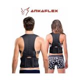 Ankaflex Erkek Bel Kemeri Manyetik Spor Korse Korsesi Manyetik Bel Omuz Sırt Desteği Korse - Standart - Siyah