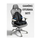 Ankaflex Gaming Set Visco Ortopedik Oturma Minderi ve Bel Destek Yastığı 2li Set