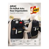 Ankaflex Highconcept Siyah Araç Içi Oto Koltuk Arkası Organizer Araba Eşya Düzenleyici Portatif Bardaklık