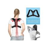 Ankaflex Kamburluk Önleyici Omuz Dik Duruş Korsesi Unisex Siyah Deri Desenli Kemerli Ayarlanabilir 10190000140