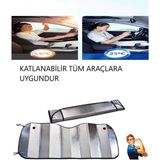 Ankaflex Katlanabilir Dışı Metalize Arası Köpüklü Araba Güneşliği - Standart - Gri