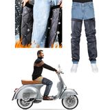 Ankaflex Motosiklet Sürücü Pantolonu Scooter Dizliği Sıvı Rüzgar Geçirmez Isı Yalıtımlı Koruyucu Dizlik - Mat Siyah - Standart