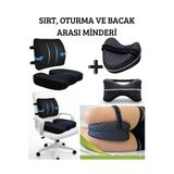 Ankaflex Ortopedik 3lü Minder Seti Sırt Oturma ve Bacak Arası Diz Yastığı Bel Kalça Destek