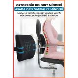Ankaflex Ortopedik Bel Sırt Minderi - Araba Ofis Sandalye Minderi Sandalye Yastığı- Bel Sırt Minderi Yastığı