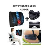Ankaflex Ortopedik Sırt ve Bacak Arası Minder Seti Azaltıcı Diz Yastığı Uyku ve Oturma Seti