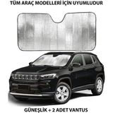 Ankaflex Oto Aliminyum Balonlu Ön Cam Güneşliği Yüksek Kalite - Standart - Gri
