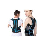 Ankaflex Unisex Siyah Çift Balenli Dik Duruş Kamburluk Önleyici Ortopedik Bel Sırt Omuz Korsesi