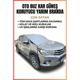 Ankaflex Universal Oto Buz Kar Güneş Koruyucu Yarım Branda Kar Buz Önleyici Araba Ön Yan Cam Örtü Kılıf