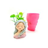 AnkaHobiMarket Kız Sukulent Saksı Silikon Kalıp (No:04) () S700