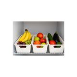 ankahometoys 3'lü Beyaz Buzdolabı İçi Düzenleyici Kutu ,Sebze Meyve Sepeti Organizer ,Dolap İçi Organizer Kutusu