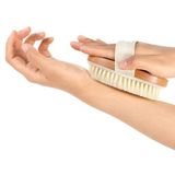 Ankanorm Doğal At Kılı Selülit Fırçası Vücut Masaj Banyo Fırçası Peeling Aleti