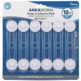 Ankanorm Dolap ve Çekmece Çocuk Kilidi 10'lu Set | 17 cm Esnek Tasarım, İz Bırakmaz Montaj, Bebek Güvenliği, Çift Taraflı Bantlı, Uzun Ömürlü Plastik