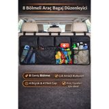 Ankanorm Premium 8 Bölmeli Araç Bagaj Organizer – Su Geçirmez, Katlanabilir, Çok Amaçlı Oto Bagaj Düzenleyici