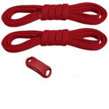 Ankanorm Takbırak Lastikli Ayakkabı Bağcığı Pratik Bağcık Klipsli Bağlama Gerektirmeyen İp (Kırmızı)