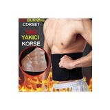 Ankanorm Termal Hızlı Terleme Kemeri Terleten Yağ Yakan Neopren Kumaş Korse Sauna Etkili Kemer (Kadın-Erkek) (Siyah)