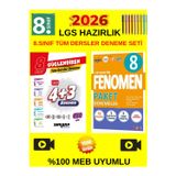 Ankara Güç.8.Sınıf 4+3 Genel Deneme +Fenomen 8.Sınıf Lgs 10 Farklı Deneme Set+Kalem