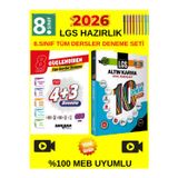 Ankara Güç.8.Sınıf 4+3 Genel Deneme+Altın Karma 8.Sınıf Lgs 10 Farklı Deneme Set+Kalem