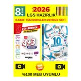 Ankara Güç.8.Sınıf 4+3 Genel Deneme+Liderler Lgs 10 Farklı Deneme Set Tüm Dersler+Kalem