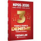 Ankara Kitap Merkezi 2026 KPSS Genel Yetenek Genel Kültür Tamamı Çözümlü Fasikül Fasikül 3 Yıldız Deneme Yediiklim